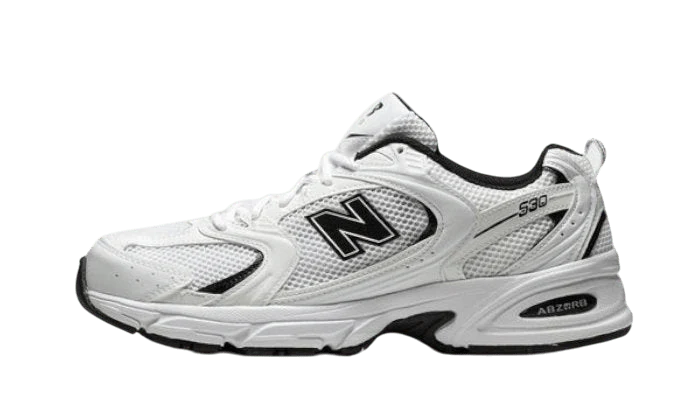 New Balance 530 White Black Details - dropsnkrs
