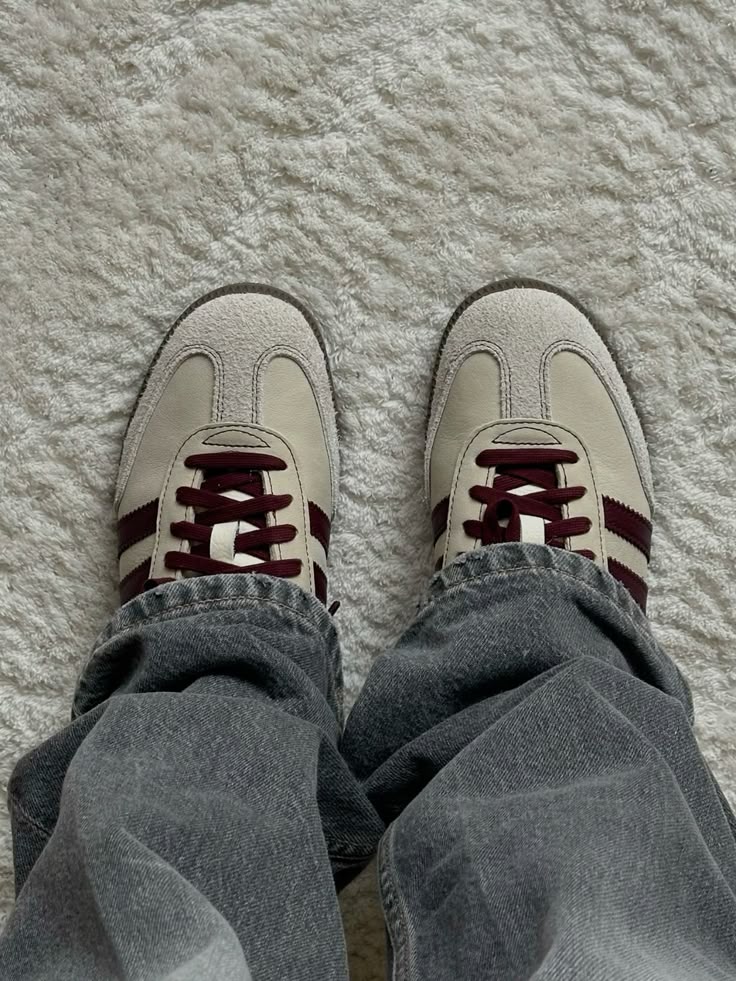 Adidas Samba OG Wonder White Maroon