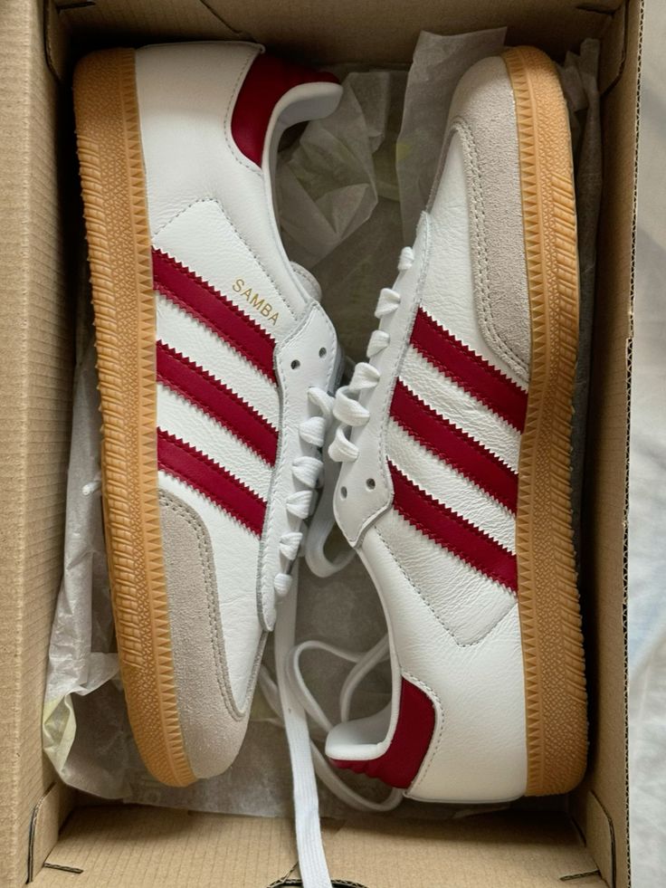 adidas Samba OG White Burgundy Gum