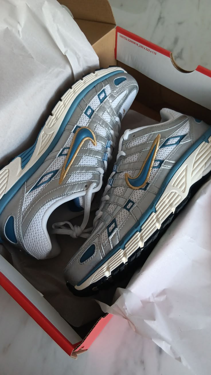 Nike P-6000 Metallic Silver Aegean Storm