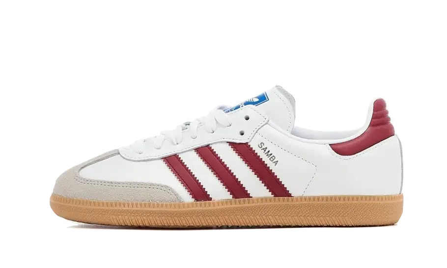 adidas Samba OG White Burgundy Gum dropsnkrs