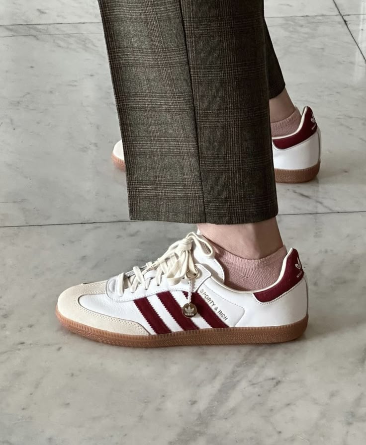 Adidas Samba x Sporty & Rich White Burgundy dropsnkrs