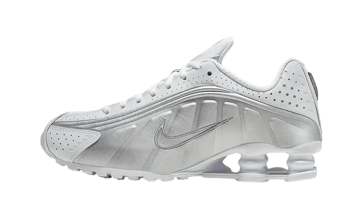 Nike Shox R4 White Metallic Silver dropsnkrs