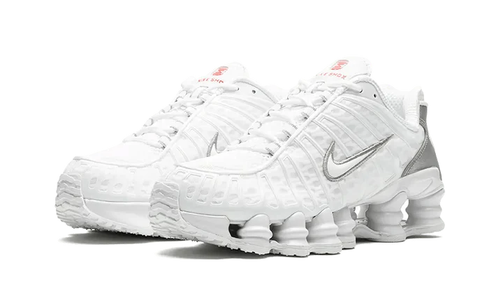 Nike Shox TL White Metallic Silver Max Orange