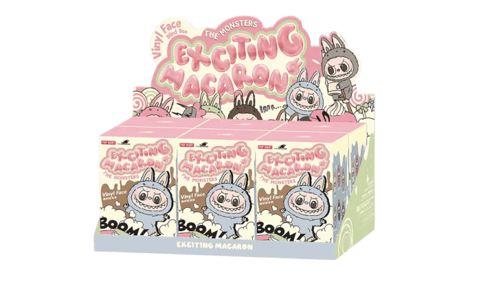 Boîte aveugle en vinyle Pop Mart Labubu The Monsters Exciting Macarons